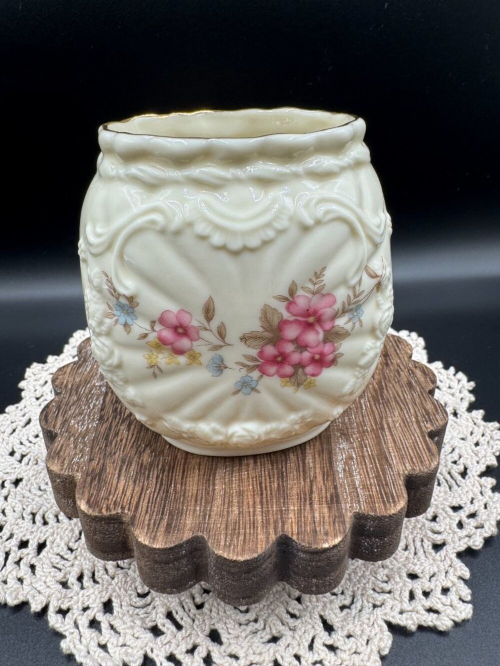 Royal Heritage Cameo Ribbon Floral Sugar Bowl Cottagecore Vintage
